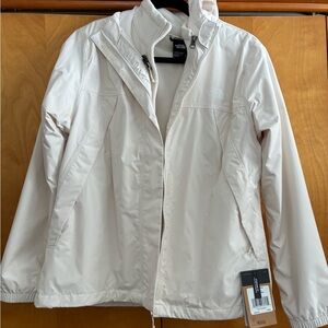 The North Face White and Green Jacket